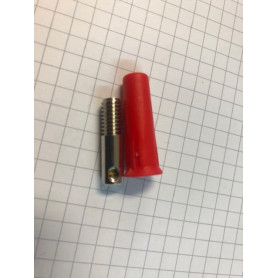 FICHE FEMELLE 4 mm ISOLANT ROUGE