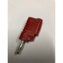 FICHE MALE 4 mm Rouge raccord vis